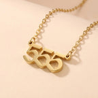 Exclusive: Buddha & Karma 555 Angel Number Necklace - Positive Transformation