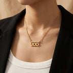 Exclusive: Buddha & Karma 555 Angel Number Necklace - Positive Transformation