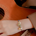 Fortune Jewel Natural Hetian Jade Peace Buckle Pearl Luck Handcrafted Braided Bracelet