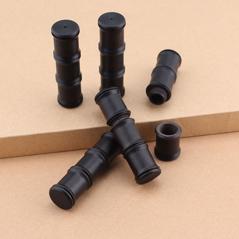 Fortune Jewel Ebony Wood Bamboo Pattern Ghau Prayer Box Peace Necklace Pendant
