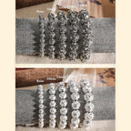 Fortune Jewel Tibetan Om Mani Padme Hum Carved Alloy Beads Amulet Bracelet