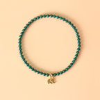 Fortune Jewel Natural Malachite Elephant Anti-Anxiety Charm Bracelet