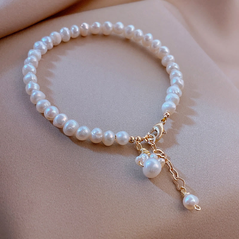 Fortune Jewel Pearl Cat Paw Healing Chain Bracelet