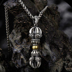 Fortune Jewel Tibetan Dorje Vajra Design Wealth Necklace Pendant