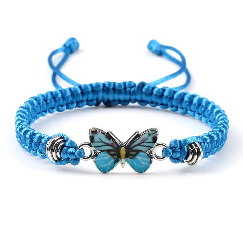 Fortune Jewel Butterfly Freedom Love String Charm Bracelet