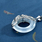 Fortune Jewel Natural White Jade Koi Lucky Necklace