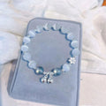 Fortune Jewel Cat's Eye Crystal Peach Blossom Bell Fu Character Charm Support Bracelet