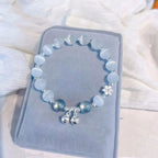 Fortune Jewel Cat's Eye Crystal Peach Blossom Bell Fu Character Charm Support Bracelet