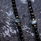 Fortune Jewel 108 Mala Beads Gold Sheen Obsidian Tiger Eye Eagle's Eye Stone Wealth Bracelet