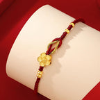 Fortune Jewel Handmade 925 Sterling Silver Cherry Blossoms Sakura Chalcedony Luck Bracelet