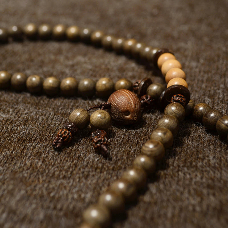 Fortune Jewel Tibetan Sandalwood Protection Charm Mala Bracelet