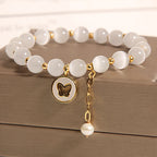 Fortune Jewel Cat's Eye Butterfly Charm Love Bracelet