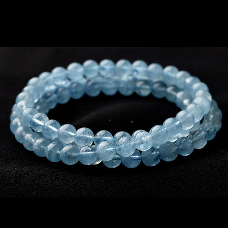 Fortune Jewel Natural Aquamarine Peace Healing Bracelet