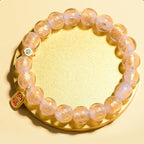 Fortune Jewel Tibetan Incense Ash Liuli Glass Bead Lucky Fortune Fu Character Charm Bracelet
