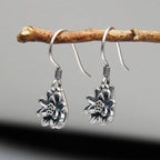 Fortune Jewel 925 Sterling Silver Lotus Flower Enlightenment Earrings Fortune Jewel
