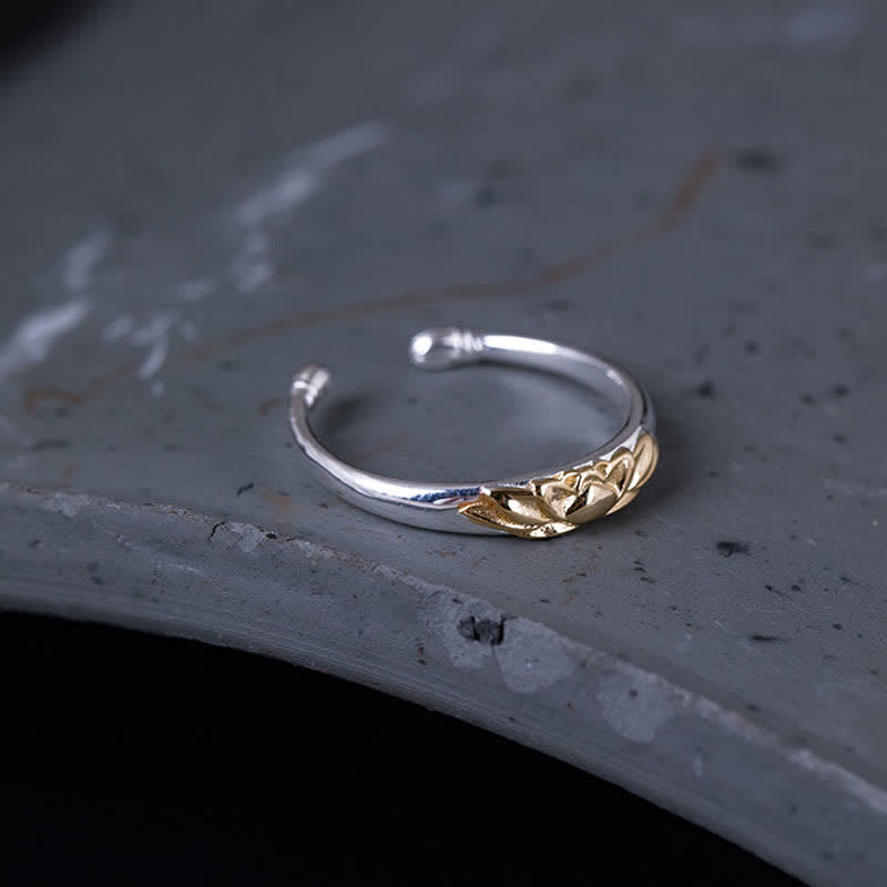 Fortune Jewel 925 Sterling Silver Lotus Flower New Beginning Ring Fortune Jewel