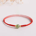 Fortune Jewel Handmade Jade Lucky Bead Prosperity Braided Bracelet