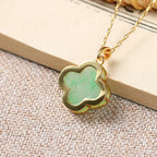 Fortune Jewel "May Luck and Joy Be With You" Jade Necklace Includes Gift Message Card Fortune Jewel