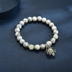Fortune Jewel Tibetan Turquoise Glowstone Luminous Bead Lotus Protection Bracelet