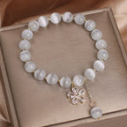 Fortune Jewel Cat's Eye Flower Charm Peace Support Bracelet