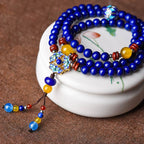 Fortune Jewel Lazurite Yellow Agate Positive Bracelet