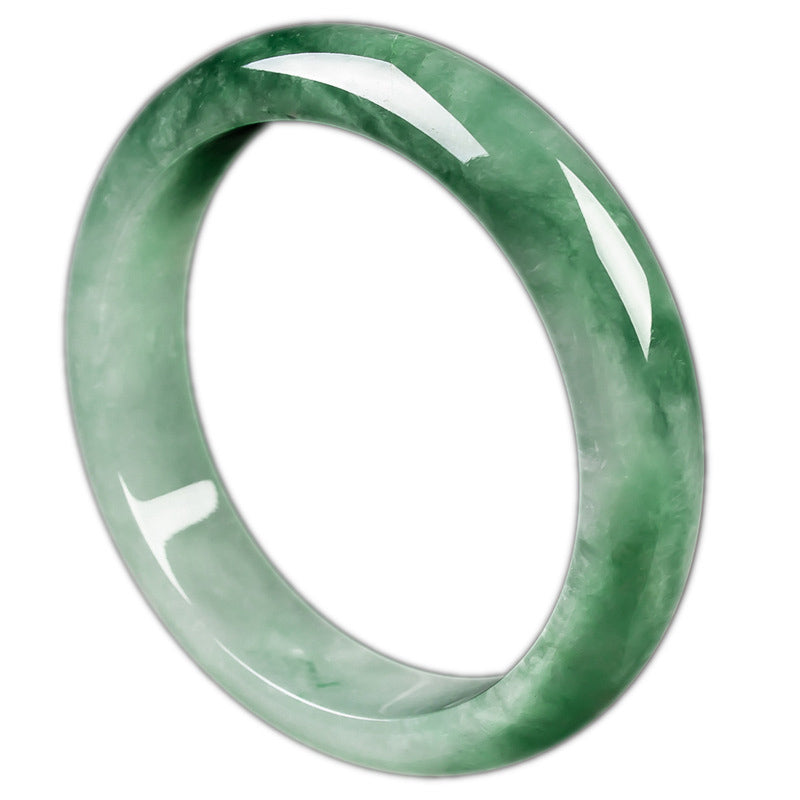 Fortune Jewel Natural Jade Fortune Blessing Bangle Bracelet