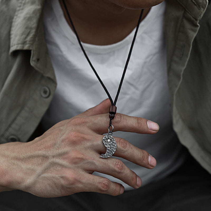 Fortune Jewel 990 Sterling Silver Yin Yang Balance Harmony Necklace Pendant Fortune Jewel