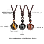 Fortune Jewel Tibetan Tiger's Eye Bracelet Necklace Set