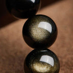Fortune Jewel Gold Sheen Obsidian PiXiu Cinnabar Om Mani Padme Hum Protection Bracelet