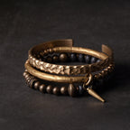 Fortune Jewel Lava Rock Stone Copper Balance Cuff Bracelet Bangle