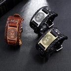 Fortune Jewel Lucky Tree Of Life Balance Leather Bracelet