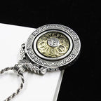 Fortune Jewel Tibetan Om Mani Padme Hum Double Dorje Vajra Rotatable Purity Peace Necklace Pendant