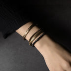 Fortune Jewel Vintage Lava Rock Copper Support Bracelet