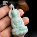 Fortune Jewel Amitabha Buddha Jade Amulet Compassion String Necklace Fortune Jewel