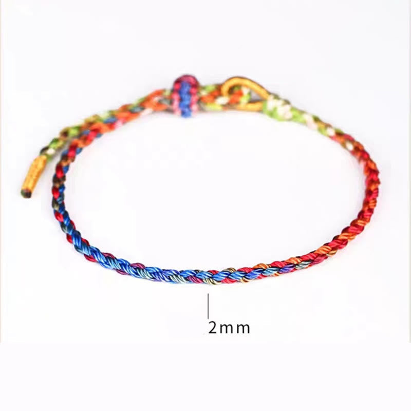 Fortune Jewel Handcrafted Luck Colorful Rope Child Adult Bracelet