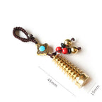 Fortune Jewel Feng Shui Yin Yang Bagua Wenchang Pen Pagoda Prayer Wheel Keychain Fortune Jewel