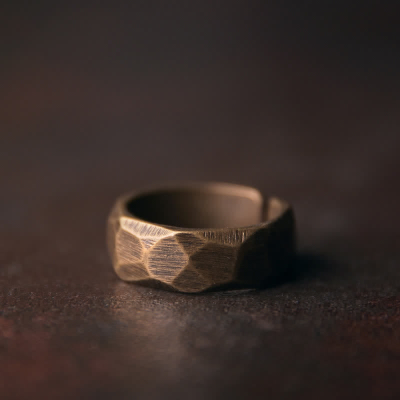 Fortune Jewel Tibetan Simple Design Copper Wealth Ring