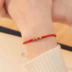 Fortune Jewel 925 Sterling Silver Handmade Koi Fish Wealth Success Braided Rope Bracelet