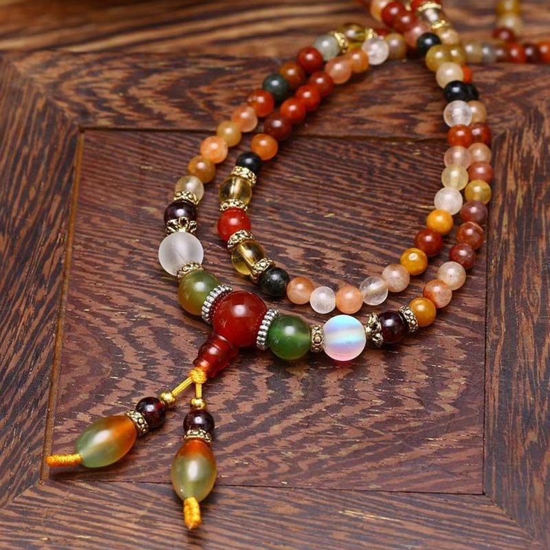 Fortune Jewel The 108 Quartz Healing Mala Bracelet