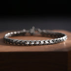 Fortune Jewel Double Dorje Vajra Strength Punk Copper Chain Bracelet Necklace