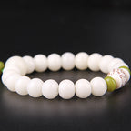 Fortune Jewel Lotus Natural White Bodhi Seed Luck Bracelet