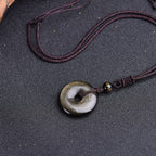 Fortune Jewel Tibetan Obsidian Protection Necklace
