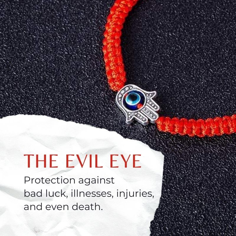 Buddha & Karma Hamsa Hand Red String Bracelet - Evil Eye Protection
