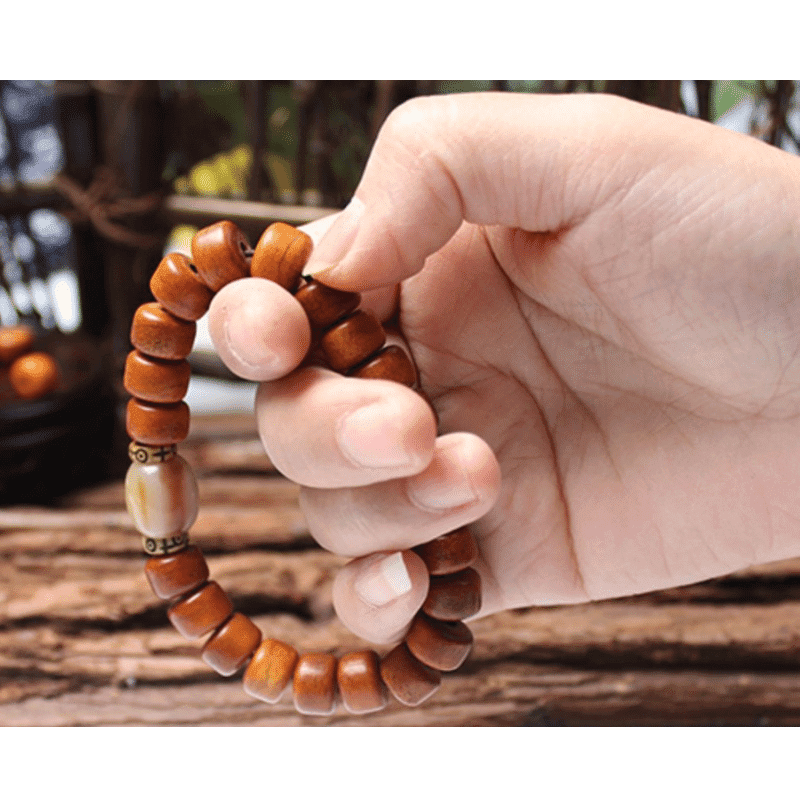 Buddha & Karma Tibetan Guardian Spirit Natural Yak Bone Bracelet