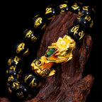 Feng Shui Bracelet Color-Changing Pixiu Obsidian Wealth Bracelet