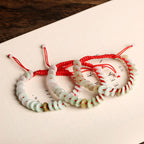 Fortune Jewel Natural Round Jade Luck Red String Protection Bracelet
