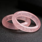 Fortune Jewel  Natural Rose Quartz Love Caring Bracelet Bangle