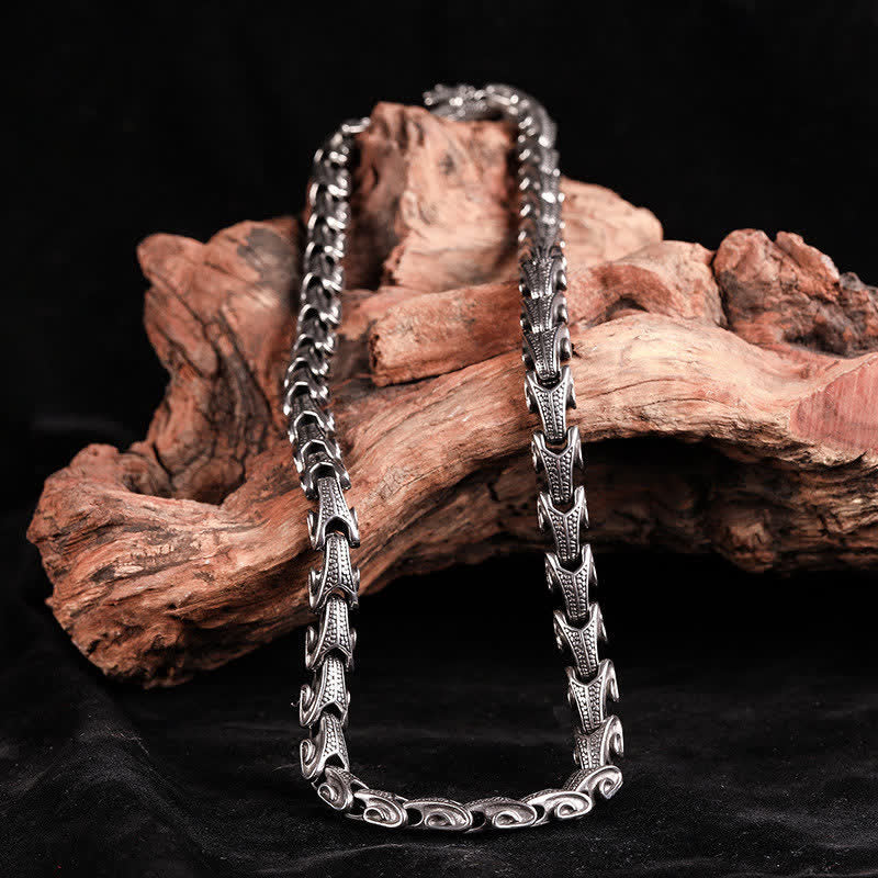 Fortune Jewel Dragon Pattern Titanium Steel Protection Necklace Pendant Bracelet Fortune Jewel