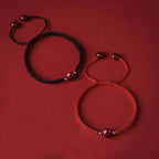 Fortune Jewel Lucky Cinnabar Bead Blessing Red String Bracelet