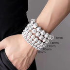 Fortune Jewel Tibetan Om Mani Padme Hum Carved Alloy Beads Amulet Bracelet